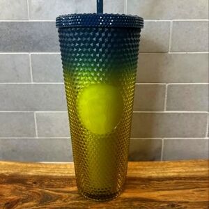 NEW 23' Starbucks lemon and blue Ombre venti tumbler